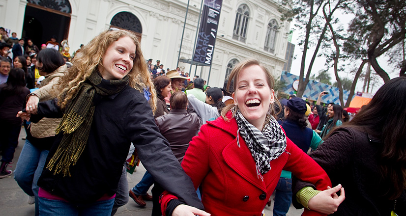 Tourists at the Mistura Festival